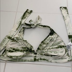 Green tie dye Lucky Brand Bikini top
